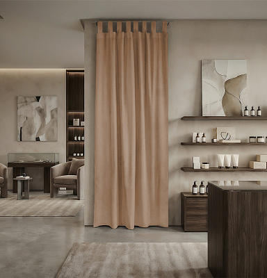 Штора Микровелюр v06 с креплением Петли