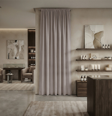 Штора Микровелюр с креплением v18 Шторная тесьма