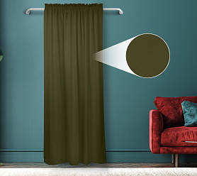 Штора Велюр матовый с креплением Кулиса с гребешком v15