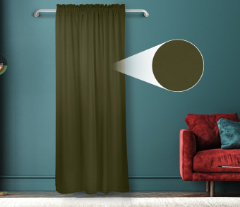 Штора Велюр матовый с креплением Кулиса с гребешком v15. Фото 1