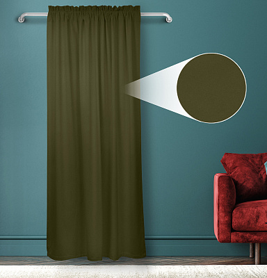 Штора Велюр матовый с креплением Кулиса с гребешком v15