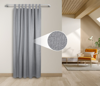 Штора Премиум Рогожка v02 с креплением Петли. Фото 1