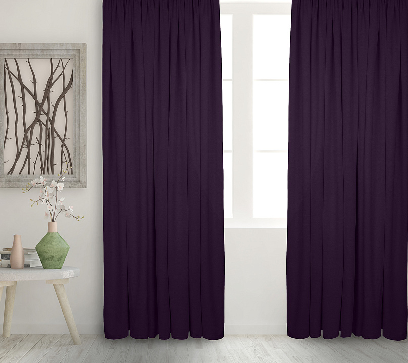 Штора Велюр матовый с креплением Шторная тесьма v27. Фото 2