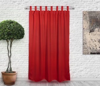 Шторы Премиум терракотовые на петлях на липучках. Фото 3