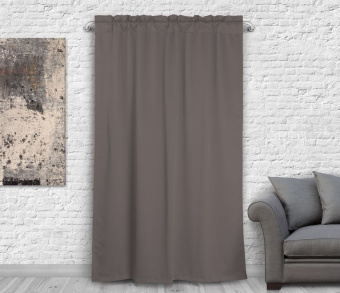 Шторы Премиум светло-коричневые на кулиске с гребешком. Фото 3