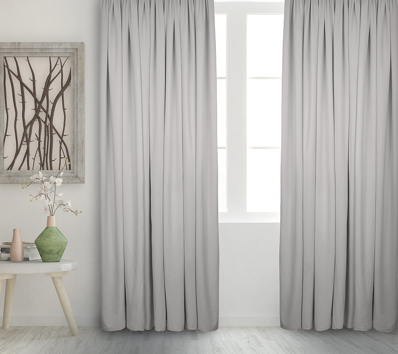 Штора Велюр матовый с креплением Кулиса с гребешком v10. Фото 2