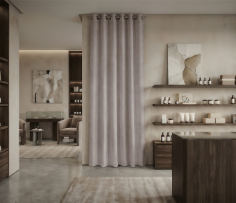 Штора Микровелюр v18 с креплением Люверсы. Фото 1