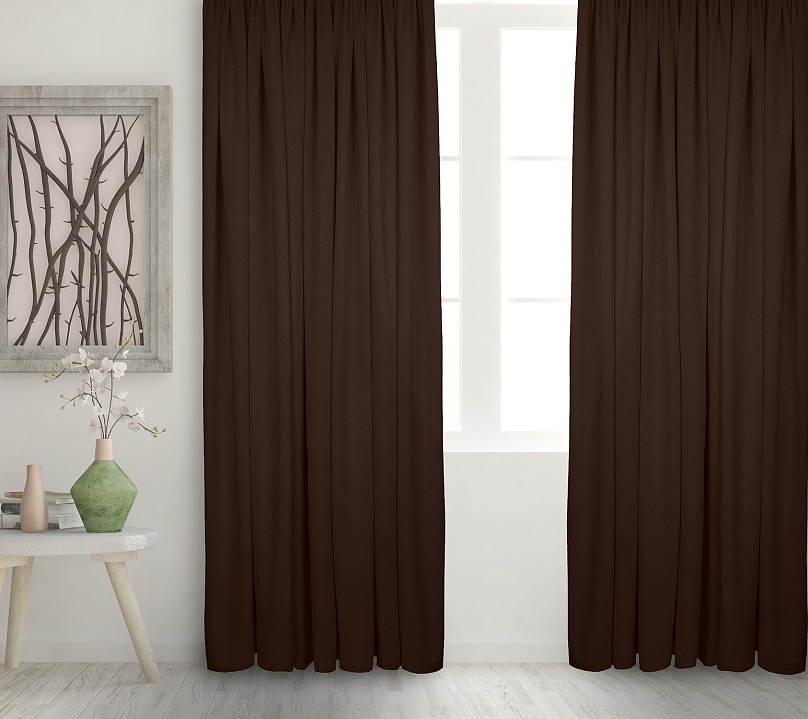 Штора Велюр матовый с креплением Шторная тесьма v31. Фото 2