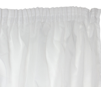 Вуаль однотонная белая на тесьме. Фото 5