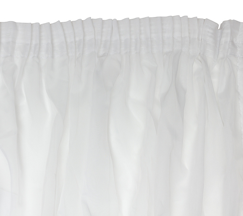 Вуаль однотонная белая на тесьме. Фото 5