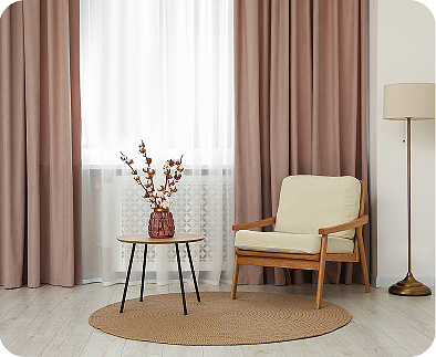 Наши работы. Однотонные шторы. Фото 6