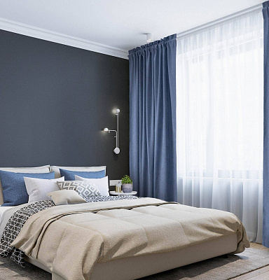 Канвас однотонные v40 с креплением Кулиска с гребешком