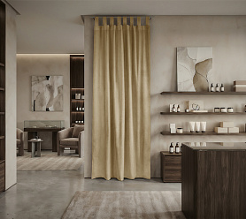 Штора Микровелюр v10 с креплением Петли