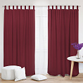Шторы Премиум рубиновые на петлях без липучек. Фото 2