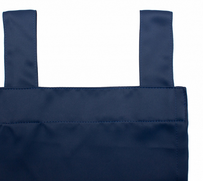 Шторы Премиум темно-синие на петлях на липучках. Фото 5