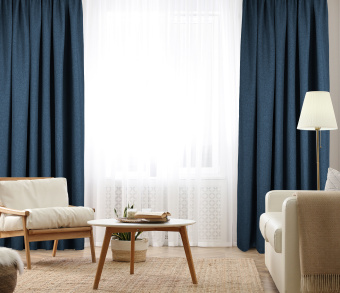 Штора Димаут Рогожка с креплением Петли v19. Фото 2