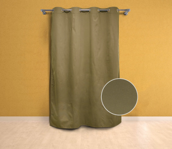 Шторы Эконом бежевые на люверсах. Фото 1