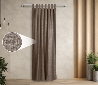 Штора Димаут Рогожка с креплением Петли с липучкой v25. Фото 1