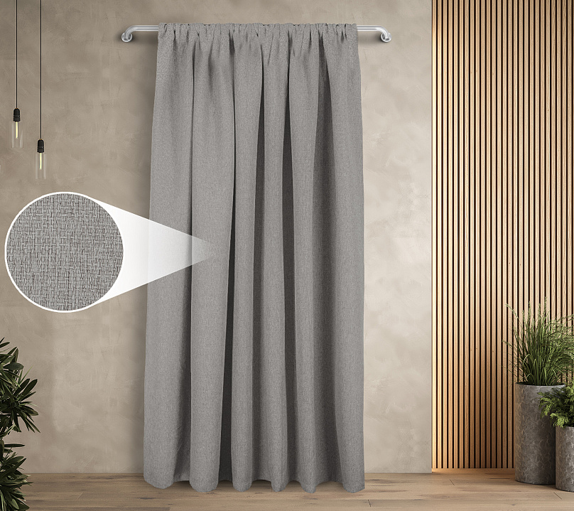 Штора Димаут Рогожка с креплением Кулиса v10. Фото 1