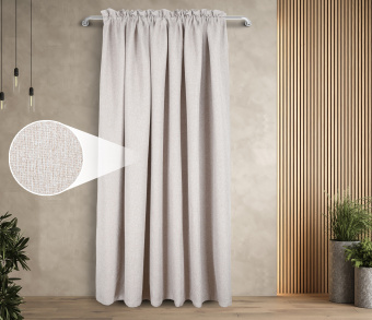 Штора Димаут Рогожка с креплением Кулиса с гребешком v02. Фото 1