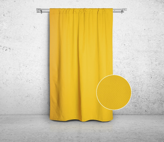 Шторы Стандарт желтые на кулиске. Фото 3