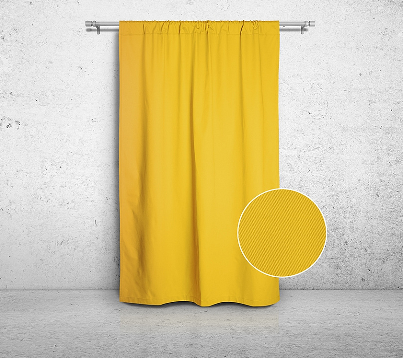 Шторы Стандарт желтые на кулиске. Фото 3