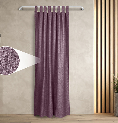 Штора Димаут Рогожка с креплением Петли с липучкой v24 блэкаут