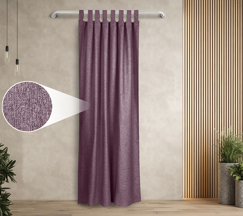 Штора Димаут Рогожка с креплением Петли с липучкой v24. Фото 1