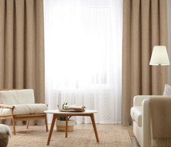 Штора Димаут Рогожка с креплением Люверсы v05. Фото 2