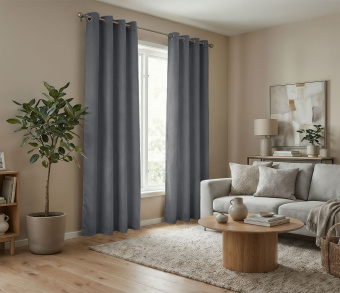 Штора Микровелюр v22 с креплением Люверсы. Фото 2