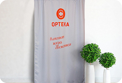 Наши работы. Шторы с логотипом. Фото 5