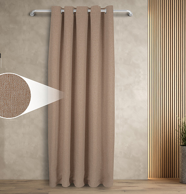 Штора Димаут Рогожка с креплением Люверсы v07 блэкаут