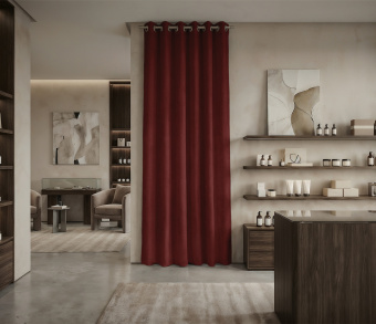 Штора Микровелюр v35 с креплением Люверсы. Фото 1