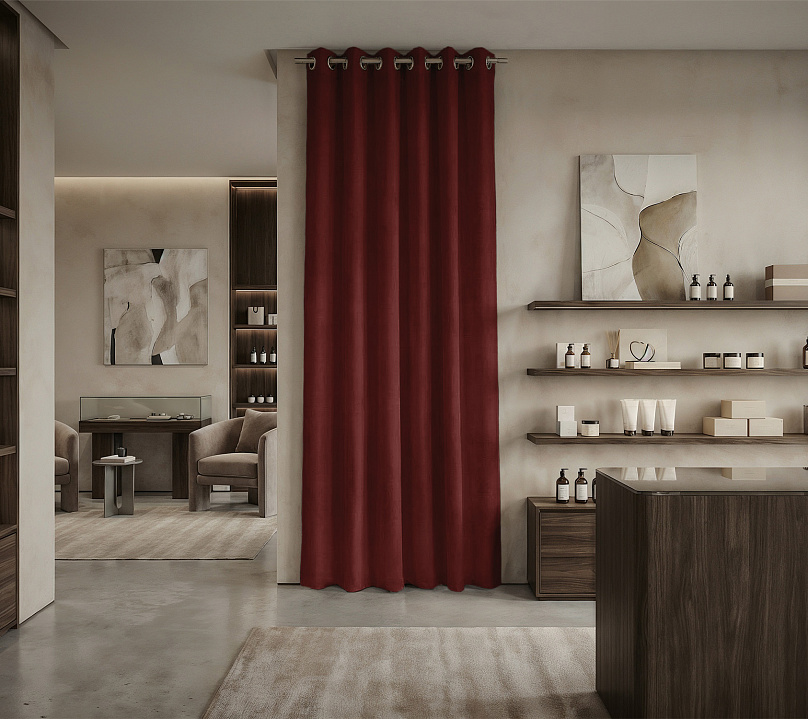 Штора Микровелюр v35 с креплением Люверсы. Фото 1