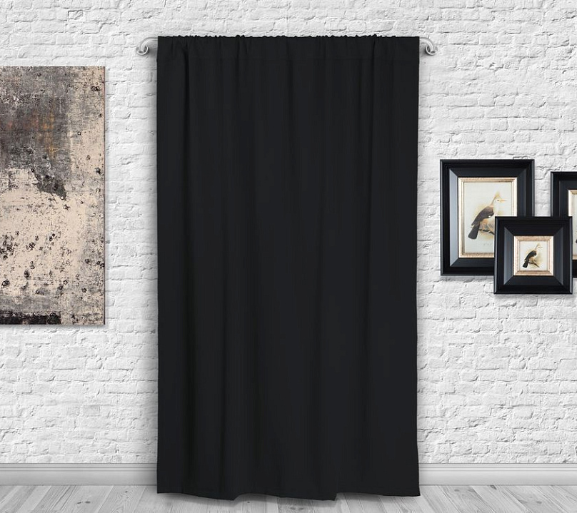 Шторы Премиум черные на кулиске. Фото 3