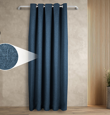 Штора Димаут Рогожка с креплением Люверсы v19 блэкаут