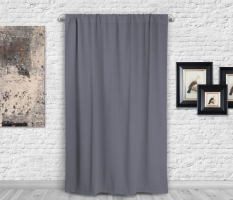 Шторы Премиум серые на кулиске. Фото 3