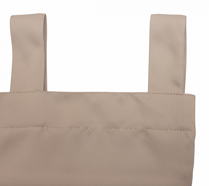 Шторы Премиум бежевые на петлях на липучках. Фото 5