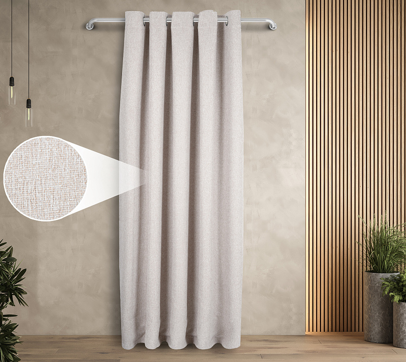 Штора Димаут Рогожка с креплением Люверсы v02. Фото 1