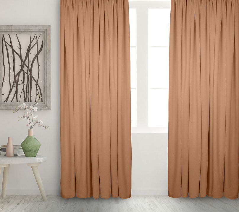 Штора Велюр матовый с креплением Петли v04. Фото 2