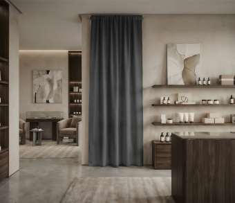 Штора Микровелюр v33 с креплением Кулиса. Фото 1