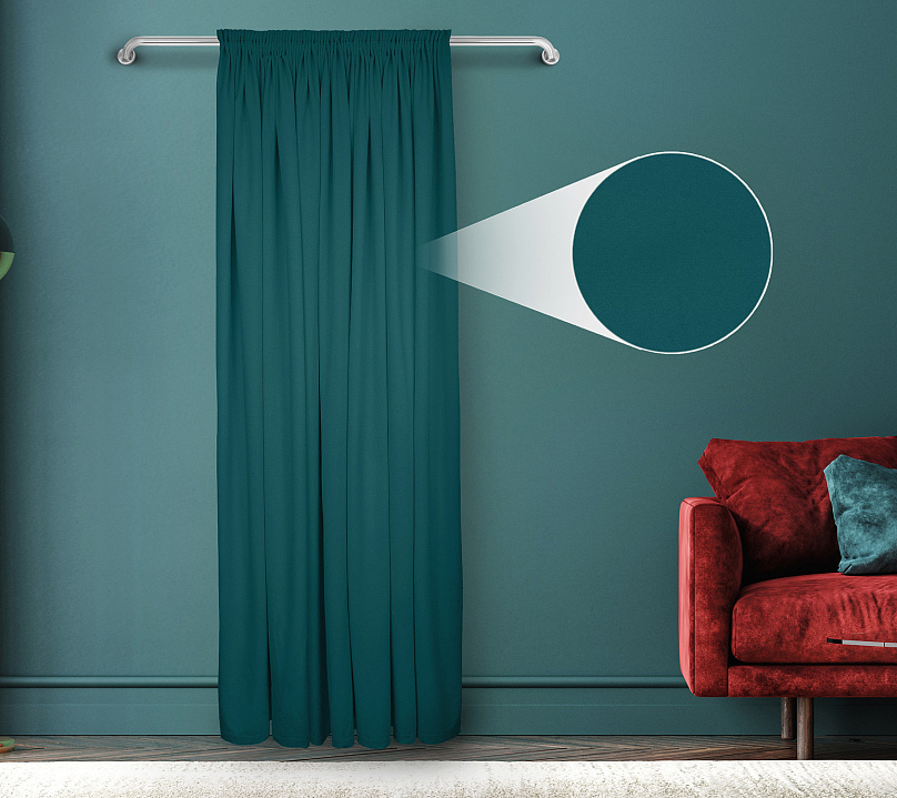 Штора Велюр матовый с креплением Шторная тесьма v17. Фото 1