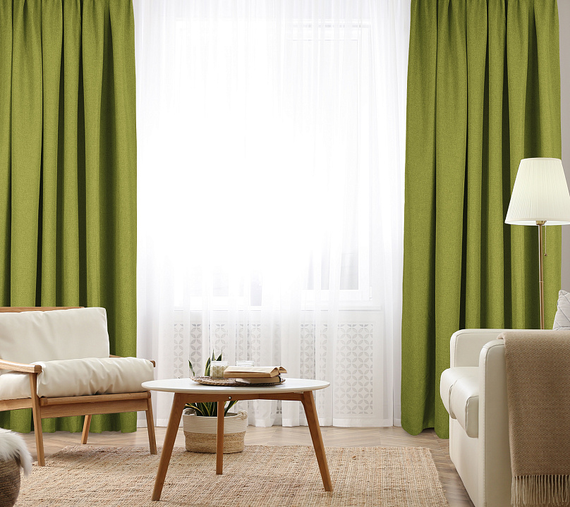 Штора Димаут Рогожка с креплением Шторная тесьма v20. Фото 2