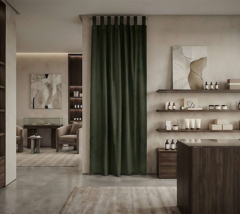 Штора Микровелюр v25 с креплением Петли с липучкой. Фото 1