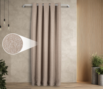 Штора Димаут Рогожка с креплением Люверсы v03. Фото 1