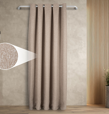 Штора Димаут Рогожка с креплением Люверсы v03 блэкаут