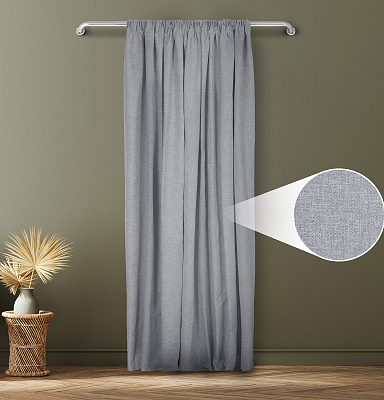 Санди однотонные v08 с креплением Шторная тесьма