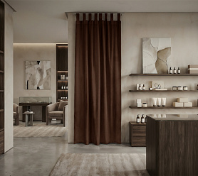 Штора Микровелюр v28 с креплением Петли