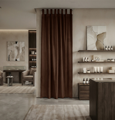 Штора Микровелюр v28 с креплением Петли