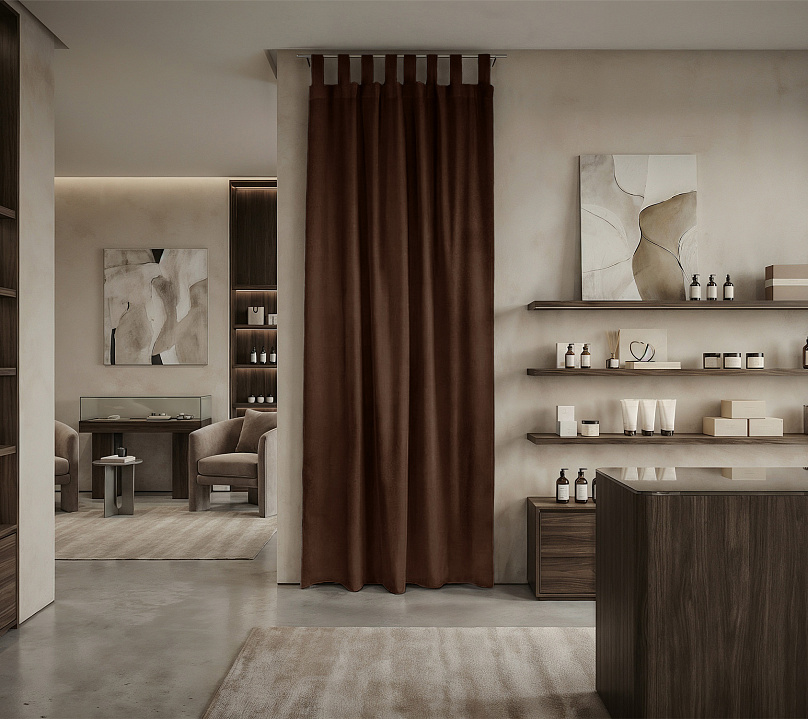 Штора Микровелюр v28 с креплением Петли. Фото 1